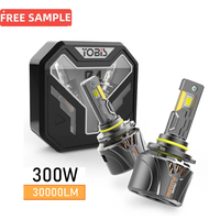 Yobis 2025 BARU Y220 300W H7 H8 H11 Bohlam Lampu Depan LED Super Terang 50000lm H4 H7 9005 9006 H11 Bohlam Lampu LED Mobil 12V untuk Mobil