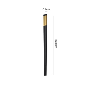 Sumpit baja tahan karat 304 portabel kualitas tinggi sumpit hitam perak dengan kotak - Product Image 6