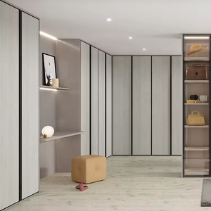 Armoires de <span class=keywords><strong>chambre</strong></span> à coucher modernes en bois avec porte en verre - Product Image 3