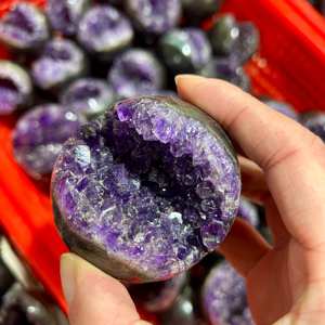 Sfera di Ametista Naturale all'Ingrosso, Geode di Ametista Drusa, Pietra Curativa per Decorazione e Regalo - Product Image 2