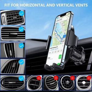 Soporte Universal para teléfono de coche de 360 grados, soporte de ventilación de aire de liberación de un botón, Material plástico de entrada de 9V/2A Compatible con todos los teléfonos - Product Image 5