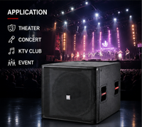 Subwoofer professionnel simple de 18 pouces, 600W AES, 2400W de crête, bobine vocale de 100 mm, façade en contreplaqué de bouleau de 18 mm, Bass Reflex, 8 Ohms, pour KTV, bars et clubs