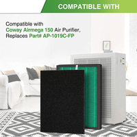 Filter Pengganti Breeva A1F 3-in-1 H13 True HEPA Karbon Aktif Ramah Lingkungan Permeabilitas Tinggi untuk Pemurni Udara Rumah Tangga