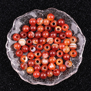 8mm di cristallo naturale agata di giada perline sciolte grande foro fai da te tessitura gioielli che fanno perle di pietra accessori - Product Image 5