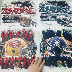 Adesivi Termotrasferibili di Alta Qualità per Sport NFL, Design Personalizzati DTF Pronti da Applicare con Ferro da Stiro su Abbigliamento - Product Image 3