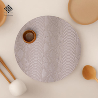 Meilleur design de set de table en vinyle PVC effet crocodile pour café, boissons, lait, repas de luxe