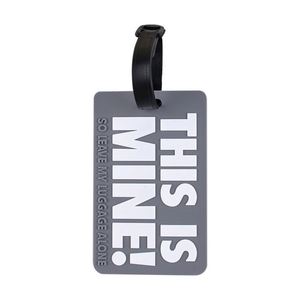 Étiquette de bagage antivol en PVC souple, motif lettres tendance, cadeaux promotionnels pour accessoires de bagages - Product Image 1