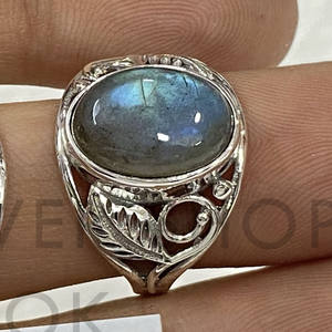 แหวนพลอยช่างฝีมือทำจากเงินสเตอร์ลิงและเครื่องประดับเงิน925 - Product Image 2