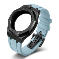 Lionorm FKM Gummi-Uhrenarmband mit Edelstahl-Uhrengehäuse für AP-swatch Royal Pop Luxus-Mod-Kit Sport-Armband