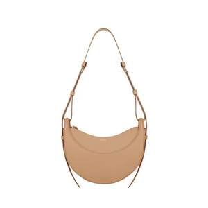 กระเป๋าหนังแท้ดีไซน์เนอร์สำหรับผู้หญิง หรูหรา สง่างาม ทรงพระจันทร์เสี้ยว สะพายไหล่ สะพายข้าง หรือถือแบบ Saddle - Product Image 2