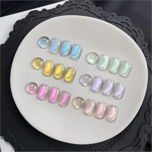 Set de Esmalte de Uñas en Gel Efecto Ojo de Gato, 6 Colores Brillantes, Azul Sirena, Holográfico Translúcido, con Imán, Removible con UV - Product Image 1