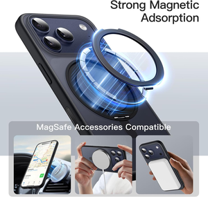 Funda Magnética Rígida de Alta Calidad Anticaídas para <span class=keywords><strong>Apple</strong></span> <span class=keywords><strong>iPhone</strong></span> 17Air 17 16 15 <span class=keywords><strong>14</strong></span> Pro Max con Soporte Magnético Giratorio de 360° - Product Image 5