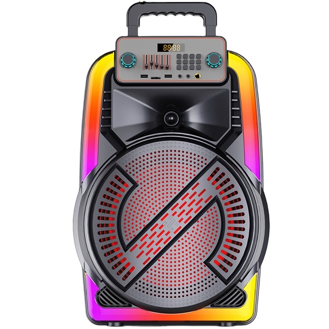 12-inch Portable Trolley Speaker BT/TF/USB/FM/TWS/AUX/MIC/LED 3600mAh Battery 60W Woofer Speakers Audio System Sound
