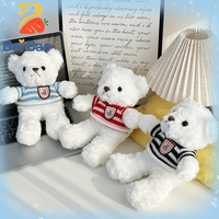 Fabricant de peluches : Ours en peluche Kawaii avec logo personnalisé en tissu, jouet en peluche doux, animal en peluche en stock pour machine à griffes