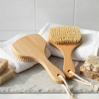 Brosse à dos en matériaux naturels, vente en gros, brosse de nettoyage à sec végane avec finition style antique et long manche pour usage quotidien