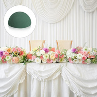 Mousse Florale Sèche Verte Hémisphérique en Bloc Sphérique pour Arrangement de Fleurs Artificielles, Plantes et Bouquets, Décoration Maison