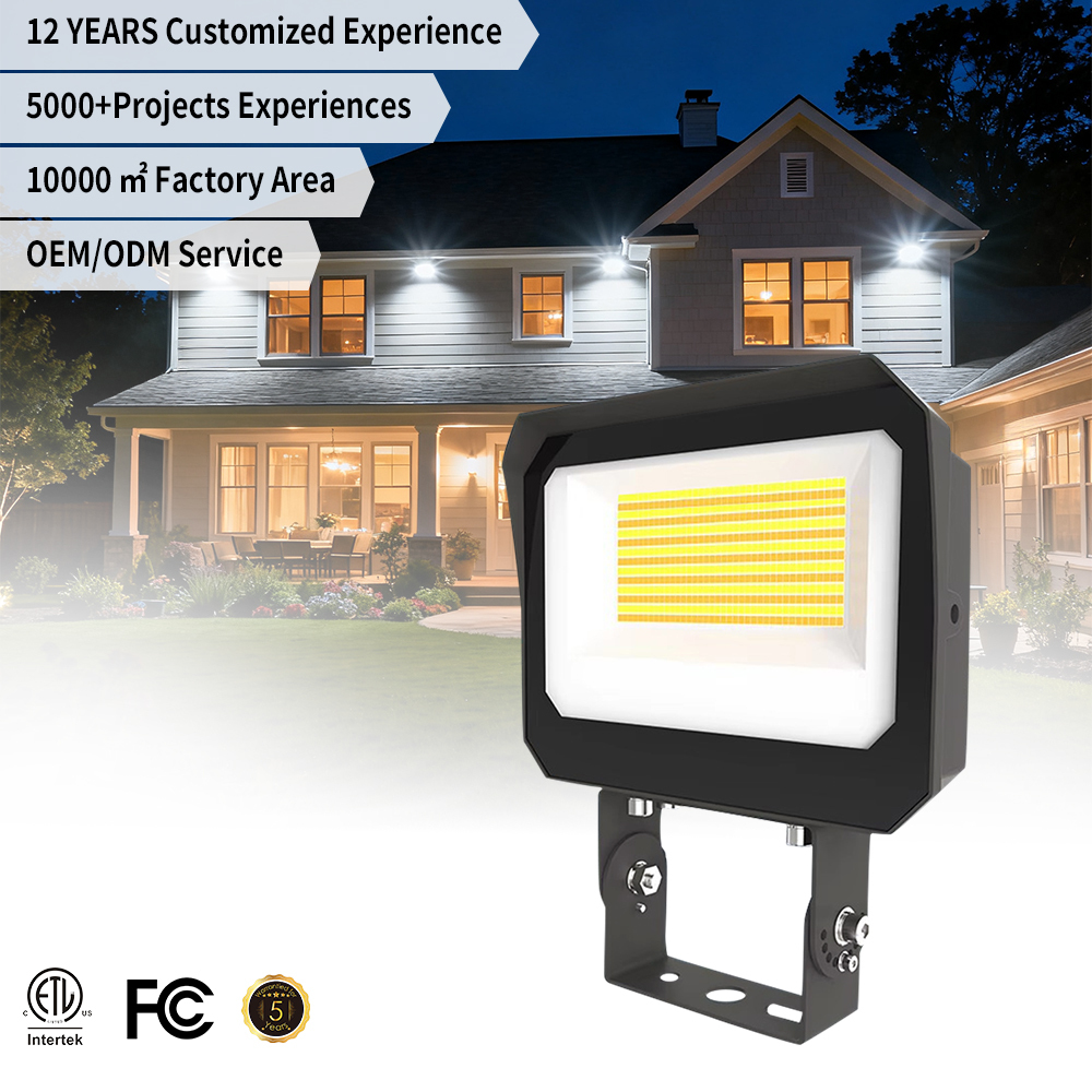 IP65 Waterproof Outdoor 80W 100W LED Flood Light ETL DLC Listde LED Flood Light With 5 Years Warranty