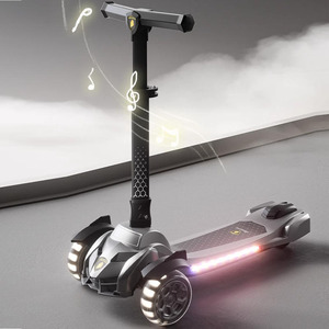 สกู๊ตเตอร์เด็กแบบพับได้ สีเขียว สำหรับเด็กอายุ 3 ปีขึ้นไป ปรับความสูงได้ ของเล่นกลางแจ้ง - Product Image 2