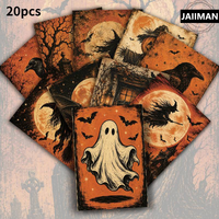 JAIIMAN 20 cartes postales vintage personnalisées pour Halloween, cartes décoratives à collectionner pour l'artisanat en papier