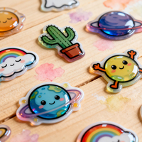 Autocollants en dôme en résine époxy décoratifs pour enfants, étiquettes en résine pour carnets d'artisanat, albums de scrapbooking, jouets et projets d'anniversaire