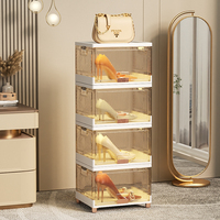 Caja De Zapatos Installation gratuite pliable boîte à chaussures organisateur de stockage armoire en plastique pliante