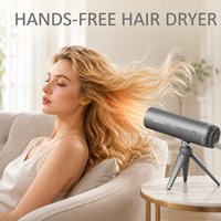 Sèche-cheveux de bureau mains libres 110000 tr/min, sèche-cheveux électrique haute vitesse multi-tâches, sèche-cheveux ionique 300 millions d'ions pour des cheveux soyeux