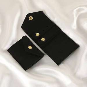 Luxury Mini Travel <b>Roll</b> Jewelry Organizer Custom Logo Gift Packaging Microfiber Leather Velvet Square Rectangle Pouches EleQueen - Product Image 6