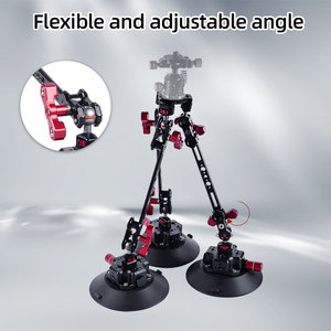 Support de caméra de tableau de bord de voiture en aluminium <span class=keywords><strong>s</strong></span>écurisé, base à triple ventouse, bras flexible magique pour Hero 12 Insta360 X3 pour Action 4 - Product Image 4