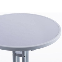 Table de bar haute extérieure pliante pour cocktail rond en plastique blanc portable pour événements de fêtes européennes