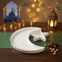 10 inch Ramadan Halvemaan & Stervormige PAL Materiaal PE Plastic Pulp Gegoten WENPACK Model 098 Cadeaubak Eid Voedselverpakking