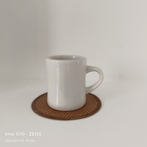 Mug à café en grès blanc cassé, tasse individuelle, couleur unie, personnalisable, cadeau personnel - Product Image 2