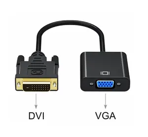 Adaptateur de convertisseur vidéo Full HD 1080P DVI mâle vers VGA femelle 24 + 1 adaptateur DVI vers VGA 25 broches pour TV PS3 PS4 écran PC