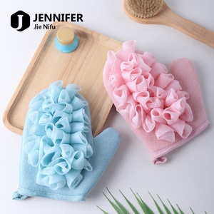 <span class=keywords><strong>JENNIFER</strong></span> Toalla exfoliante de baño de doble cara, potente para remover suciedad, para espalda y manos, juego de bolas de baño para adultos de doble uso - Product Image 5