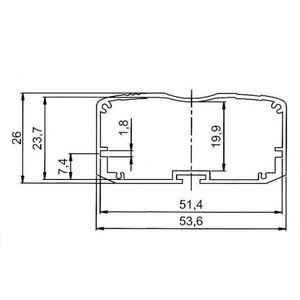 Hongfa Shunda HF-A-65 IP54 <b>Sandblasted</b> Aluminum Alloy 6063 Junction Box for Electrical Control Panels - Product Image 2