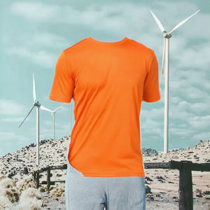 เสื้อยืดกีฬาแขนสั้นลำลองสำหรับผู้ชาย แห้งเร็ว ระบายอากาศได้ดี ผ้าถัก พิมพ์ลายซิลค์สกรีน - Product Image 3