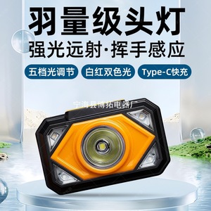Headlamp <b>Rechargeable</b> <b>Led</b> <b>Light</b> Portable Outdoor Fishing Strong Beam Lightweight Headwear - Product Image 5
