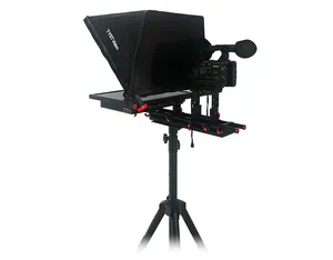 24inch single screen built in prompter auto-mirror professional TVstudio equipment broadcast teleprompter tripod remoter