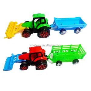 Brinquedo de caminhão com motor traseiro, 2 peças, modelo clássico de trator de transporte, brinquedo para caminhão, preço baixo