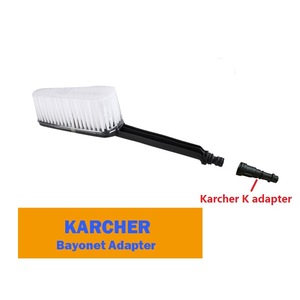 Cepillo triangular de nailon para lavado de coches, con conector de varilla de extensión para Bosch Lavor Krcher 601, Material ABS blanco - Product Image 4
