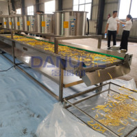 Geavanceerde multi-ingrediënten productielijn voor frituren en vriezen met automatische besturing voor de verwerking van vis, groenten en fruit