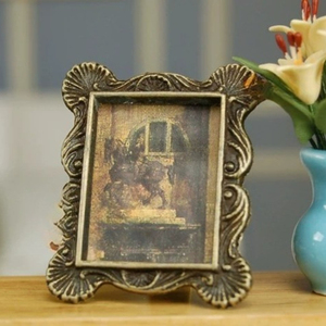 Doll House Mini Furniture Pocket Model Mini Art Mural Oil Painting Frame 1/12 Bjd Miniature Scene Ob11 Mini Photo Frame - Product Image 4