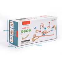 Mini ensemble de golf en bois pour enfants ensemble de golf miniature d'intérieur jouets de sport avec balles et clubs