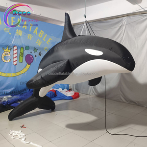 Baleine tueuse gonflable décorative suspendue de 3 mètres de long - Product Image 2