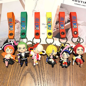 ตัวการ์ตูนญี่ปุ่นหนึ่งชิ้นพวงกุญแจโลฟฟี่ Zoro Sanji nami robin PVC ตัวการ์ตูนจี้พวงกุญแจยางนิ่ม - Product Image 2