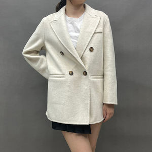 New Coming Wholesale High Quality 100% Wool Woman Coat Cashmere <strong>Blazer</strong> - Product Image 4