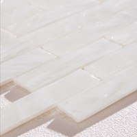 Bande mosaïque en verre massif, carrelage mural translucide pour cuisine et salle de bains, nouvel arrivage