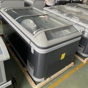 Grandi finestre trasparenti frigo commerciale isola freezer supermercato refrigerazione - Product Image 3