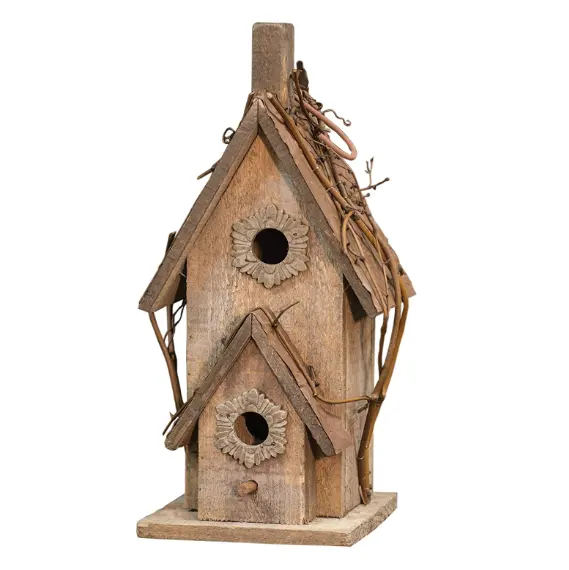 Wooden crafts Custom design beach style rustic decorative wooden bird house