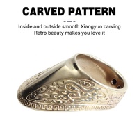 Anneau de pouce SPG Archery en laiton, style traditionnel mongol, pour arc long démontable Alibow, réglable, pour la pratique du tir et la protection des doigts