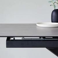 Table à manger rectangulaire moderne en céramique et pierre frittée, extensible, 6-8 places, transformable pour hôtels